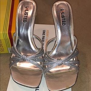 Unlisted silver heels size 8